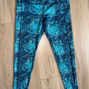 Constantly Varied Gear Space Shuttle Astronauts Moons Teal Navy Leggings XL